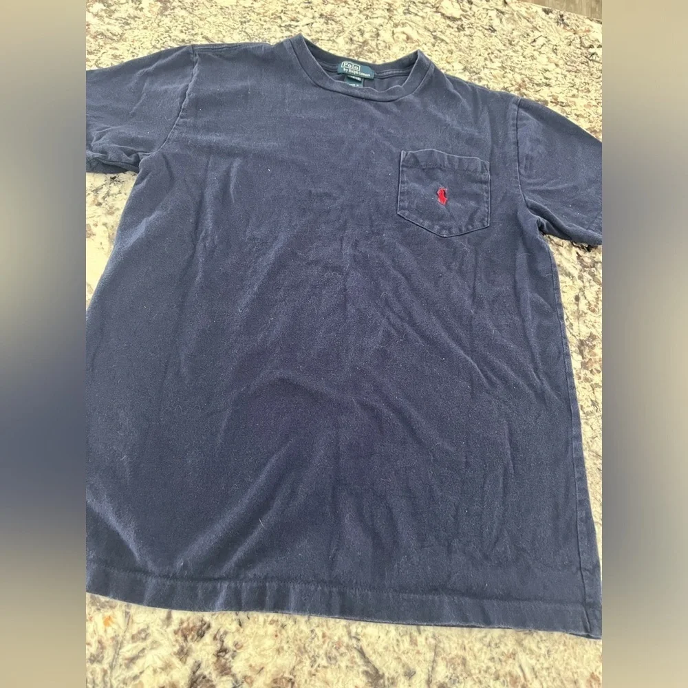 Boys size L Navy Blue Polo by Ralph Lauren Shirt